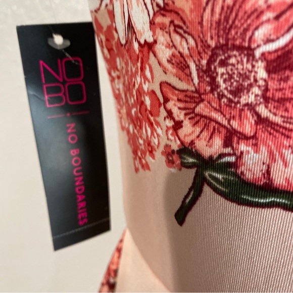Large No Boundaries Pink Floral A-Line Dress New With Tags - Picture 3 of 5